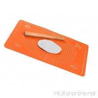 AVIRGO (20''x 16'') Large Silicone Baking Mat for Pastry Rolling with Measurements  Liner Heat Resistance Table Placemat Pad Pastry Board  Reusable Non-Stick Orange - B07BKZF3RG
